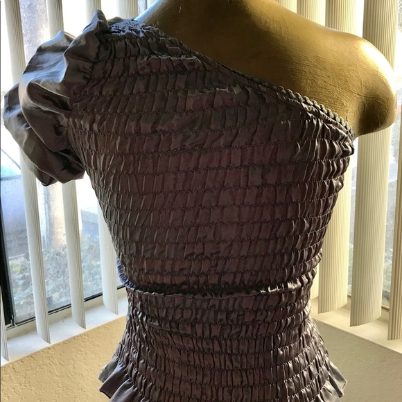 Uni Sleeve Silver ROSES Top Small - Picture 5 of 8